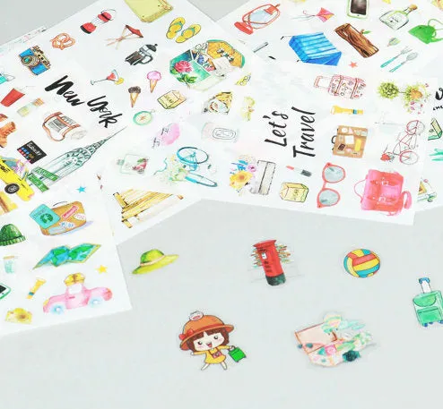 Set of 6 Travel Stickers