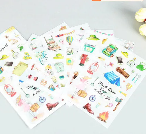 Set of 6 Travel Stickers