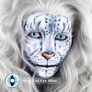 Sexy Cat Eye Blue Cosplay Contact Lenses Yearly