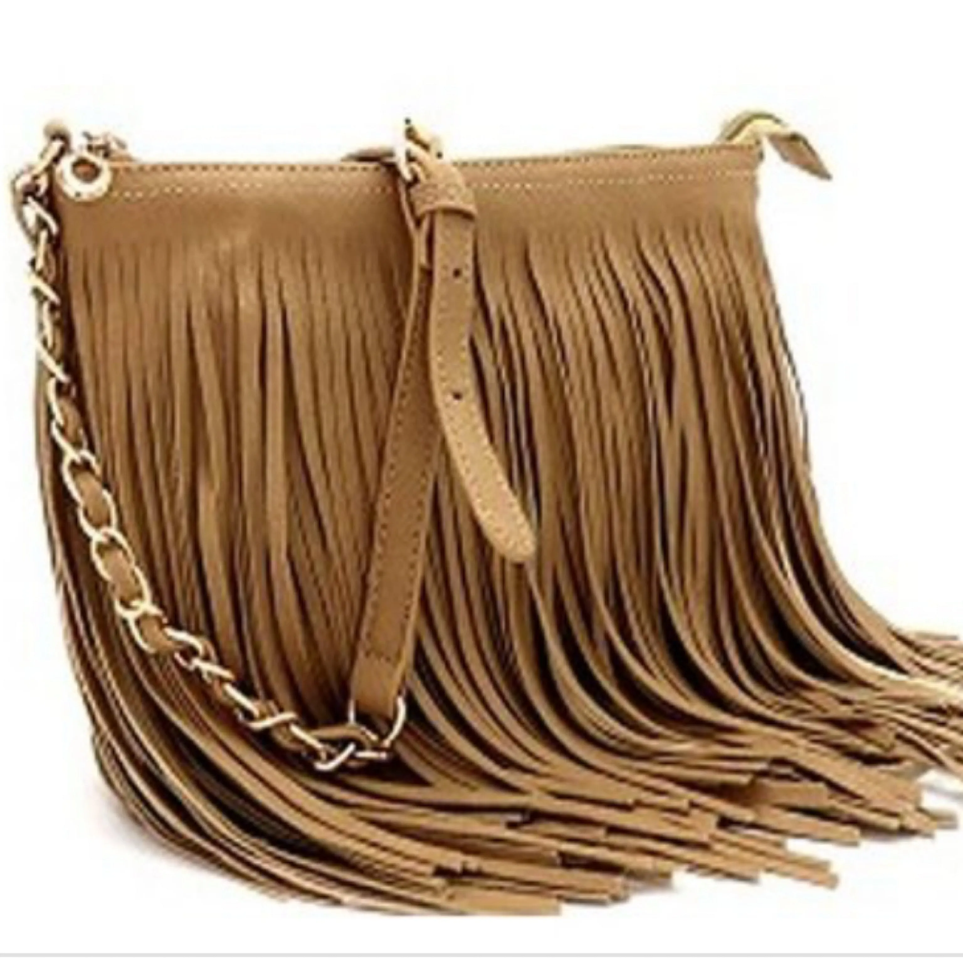 Shaking Fringes Purse (Camel)