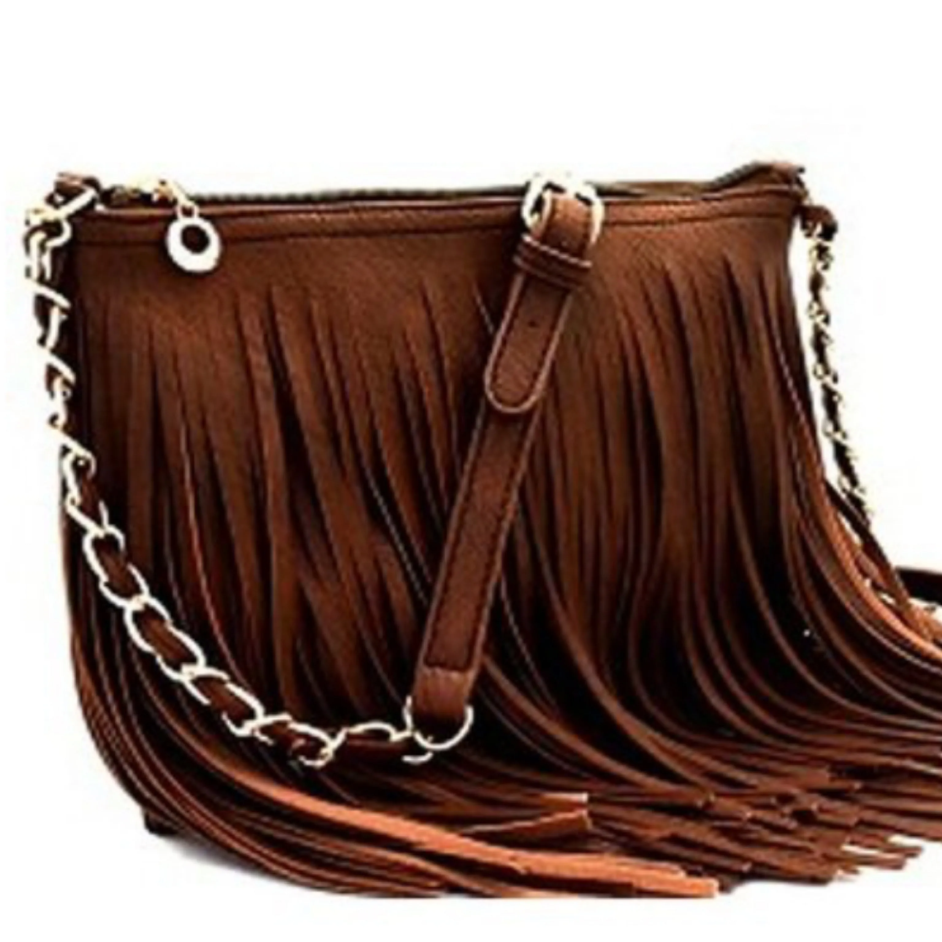 Shaking Fringes Purse (Camel)