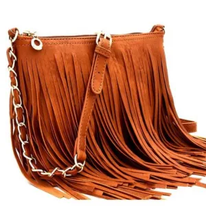 Shaking Fringes Purse (Camel)