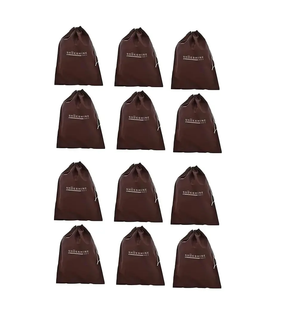 SHOESHINE Shoe Bag (Pack of 12) Shoe Storage bag for home & travel - Black