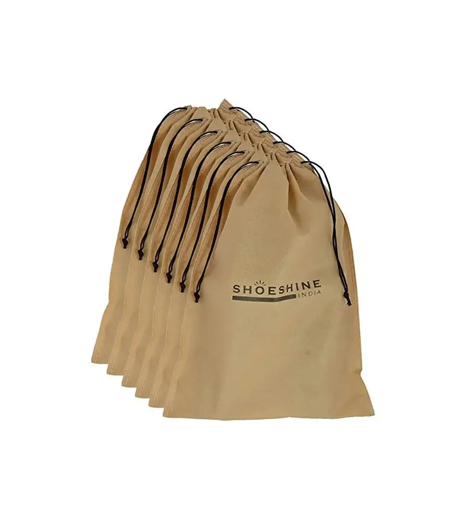 SHOESHINE Shoe Bag (Pack of 12) Shoe Storage bag for home & travel - Black