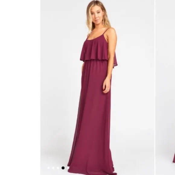 🍇SHOW ME YOUR MUMU🍇CAITLIN RUFFLE MAXI DRESS🍇
