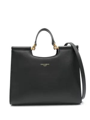 Sicily small leather tote bag