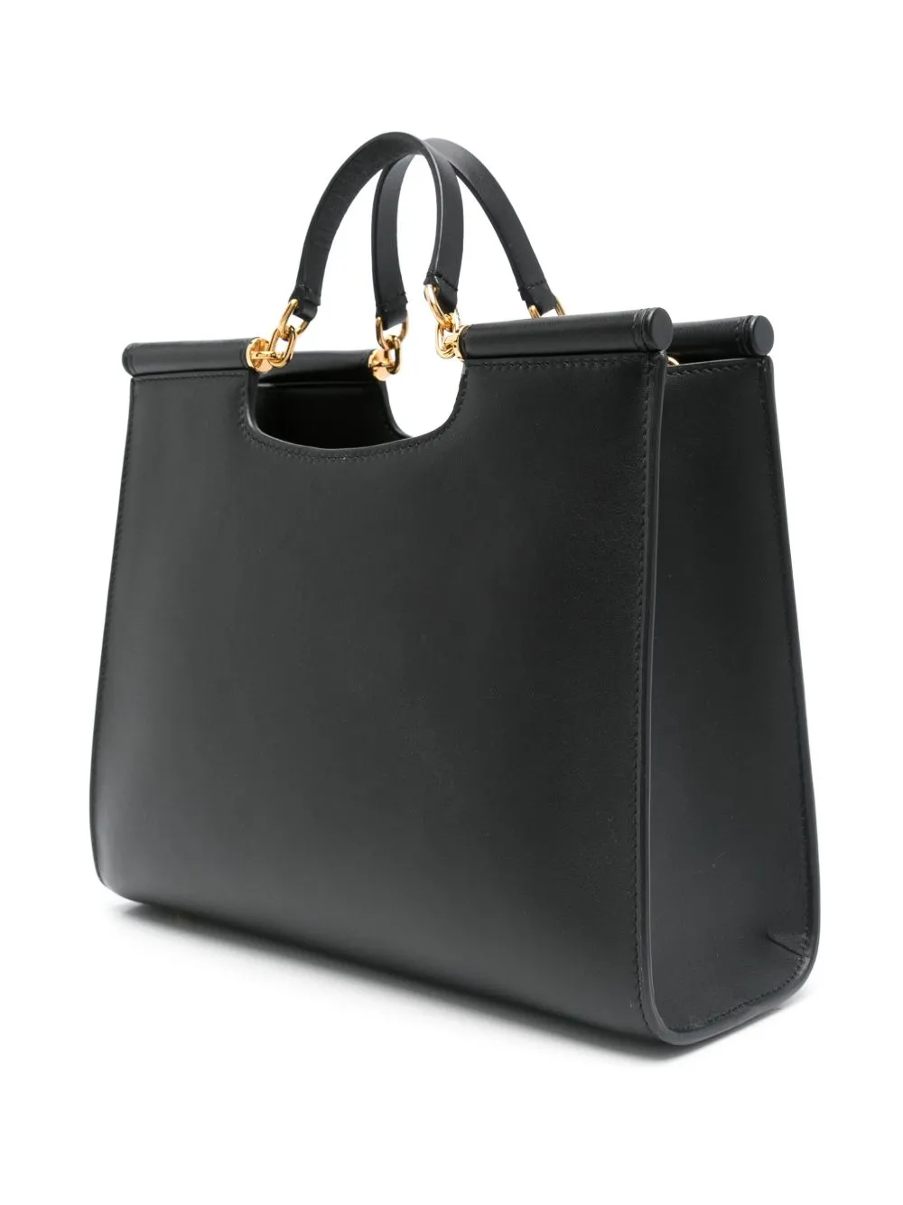 Sicily small leather tote bag