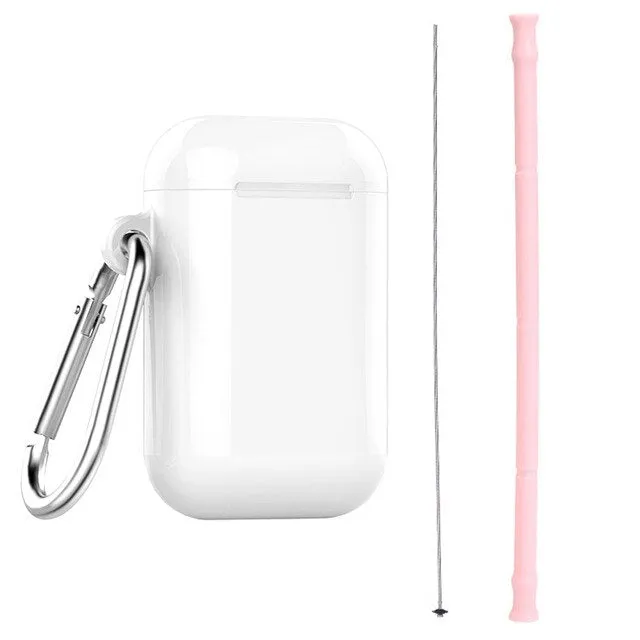 Silicone Straw w/travel case and Cleaning Tool !