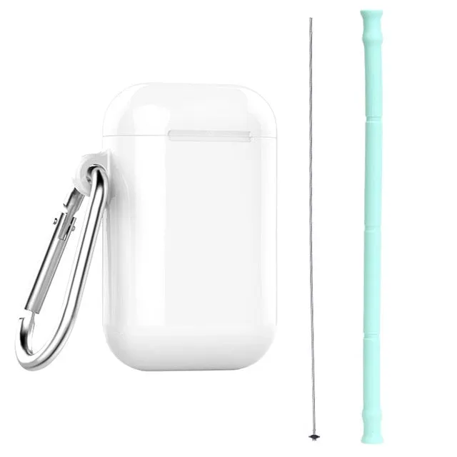 Silicone Straw w/travel case and Cleaning Tool !