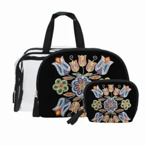 Silver Threads Cosmetic Bag Set