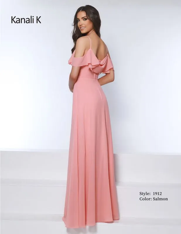 Size 14 Kanali K 1912 Salmon Bridesmaid Dress
