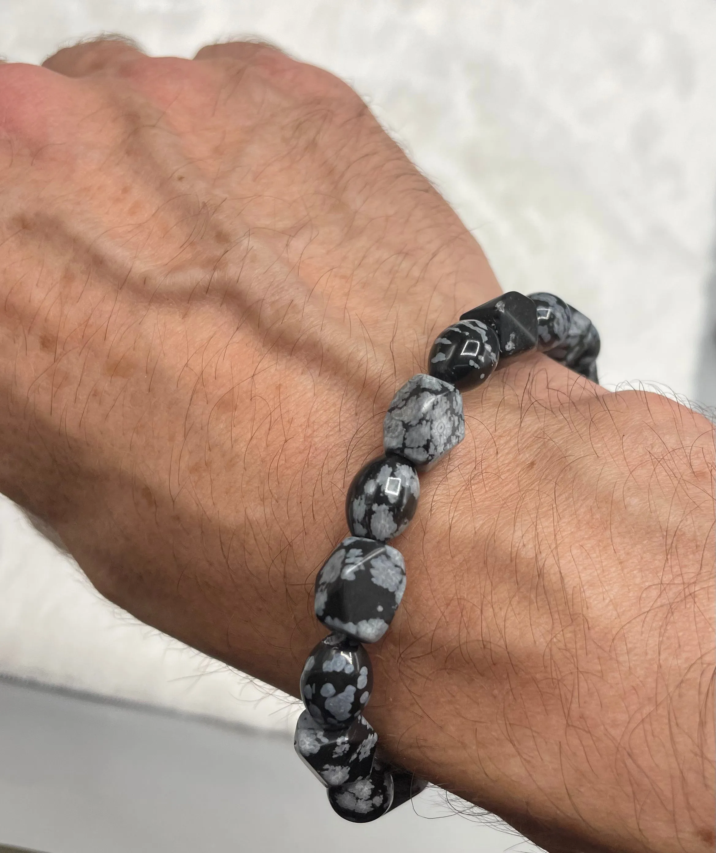Snowflake Obsidian Bracelet