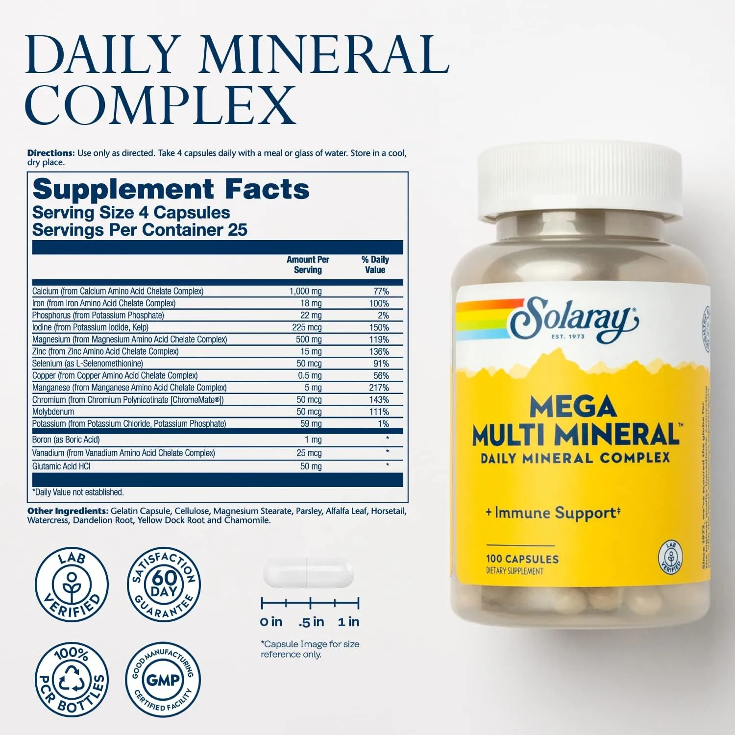 Solaray Mega Multi Mineral (100 CT)