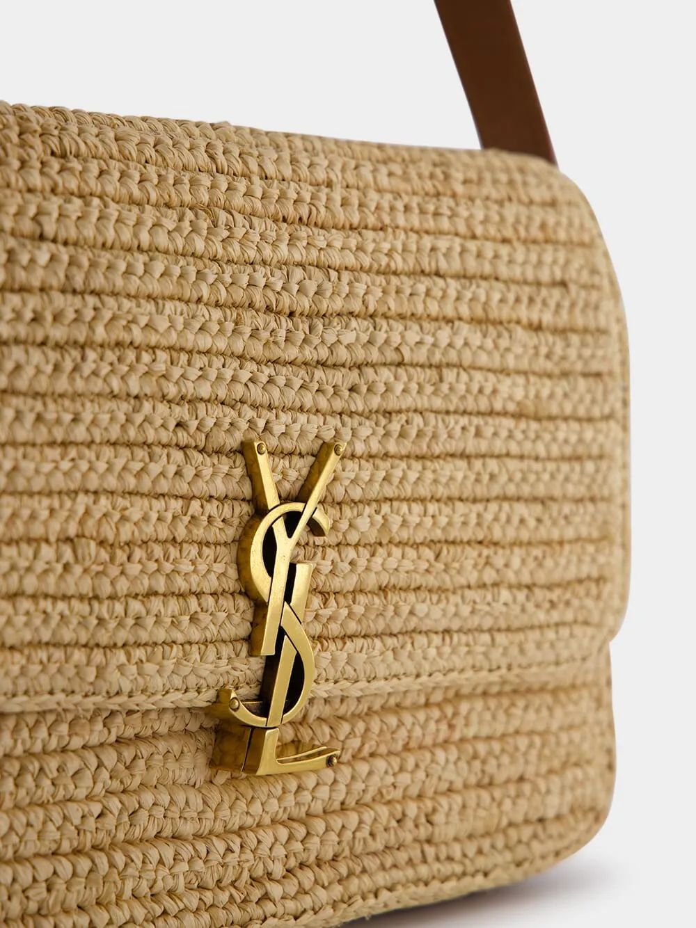 Solferino Raffia Shoulder Bag