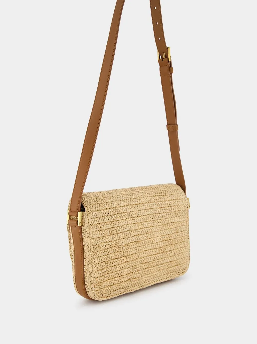 Solferino Raffia Shoulder Bag
