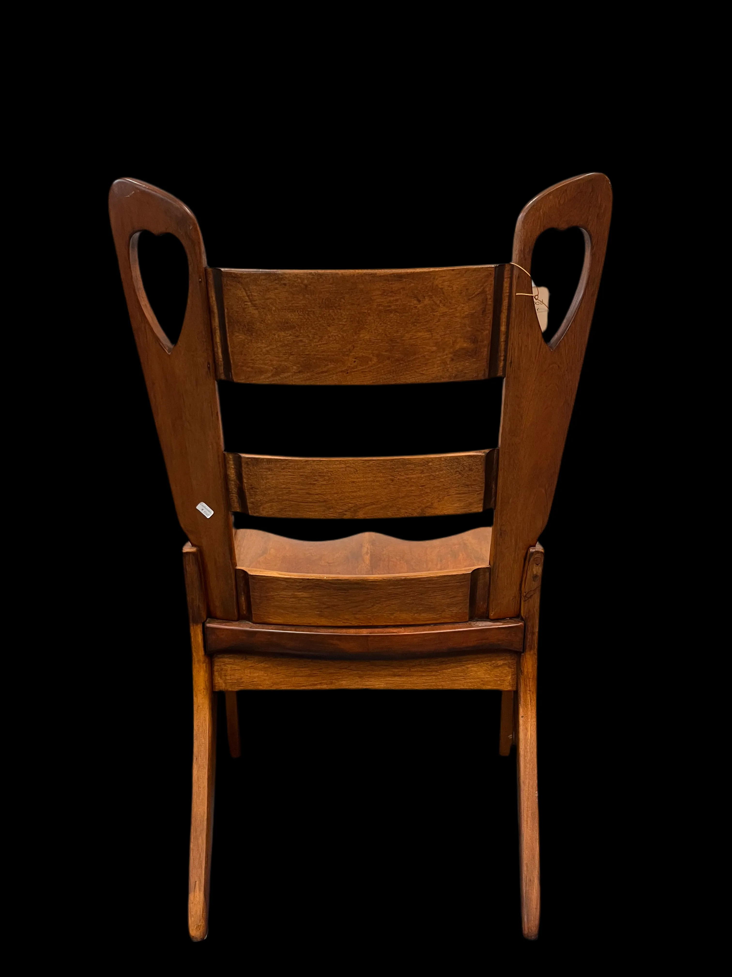 Solid Wood Heart Chair