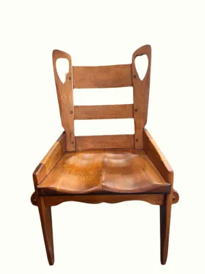 Solid Wood Heart Chair