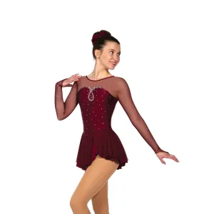 Solitaire Skatewear F22007R Sweetheart Dress: Lighter Loop Crystal Pattern