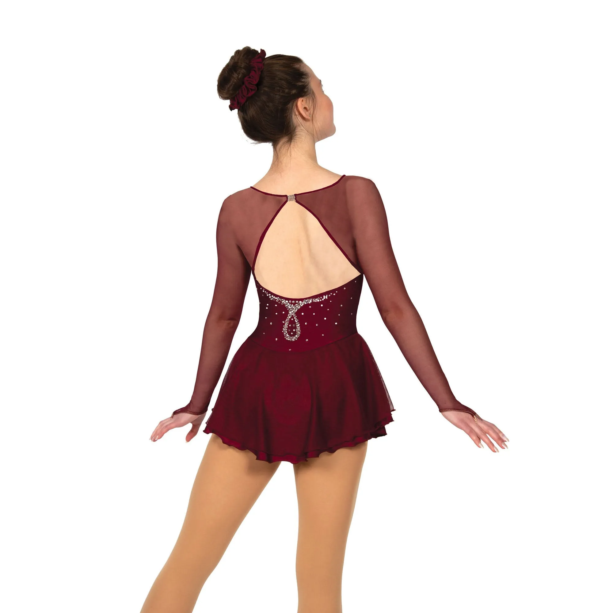Solitaire Skatewear F22007R Sweetheart Dress: Lighter Loop Crystal Pattern