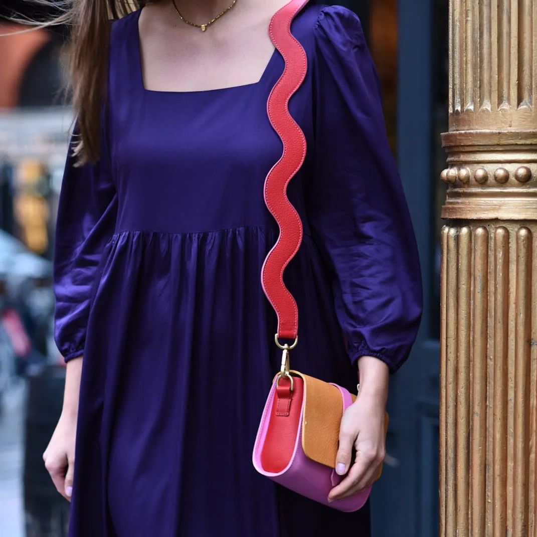 Squiggle Leather Shoulder Strap