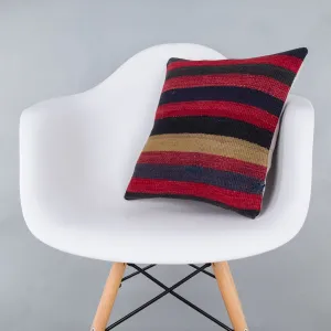 Striped Multiple Color Kilim Pillow Cover 16x16 7632