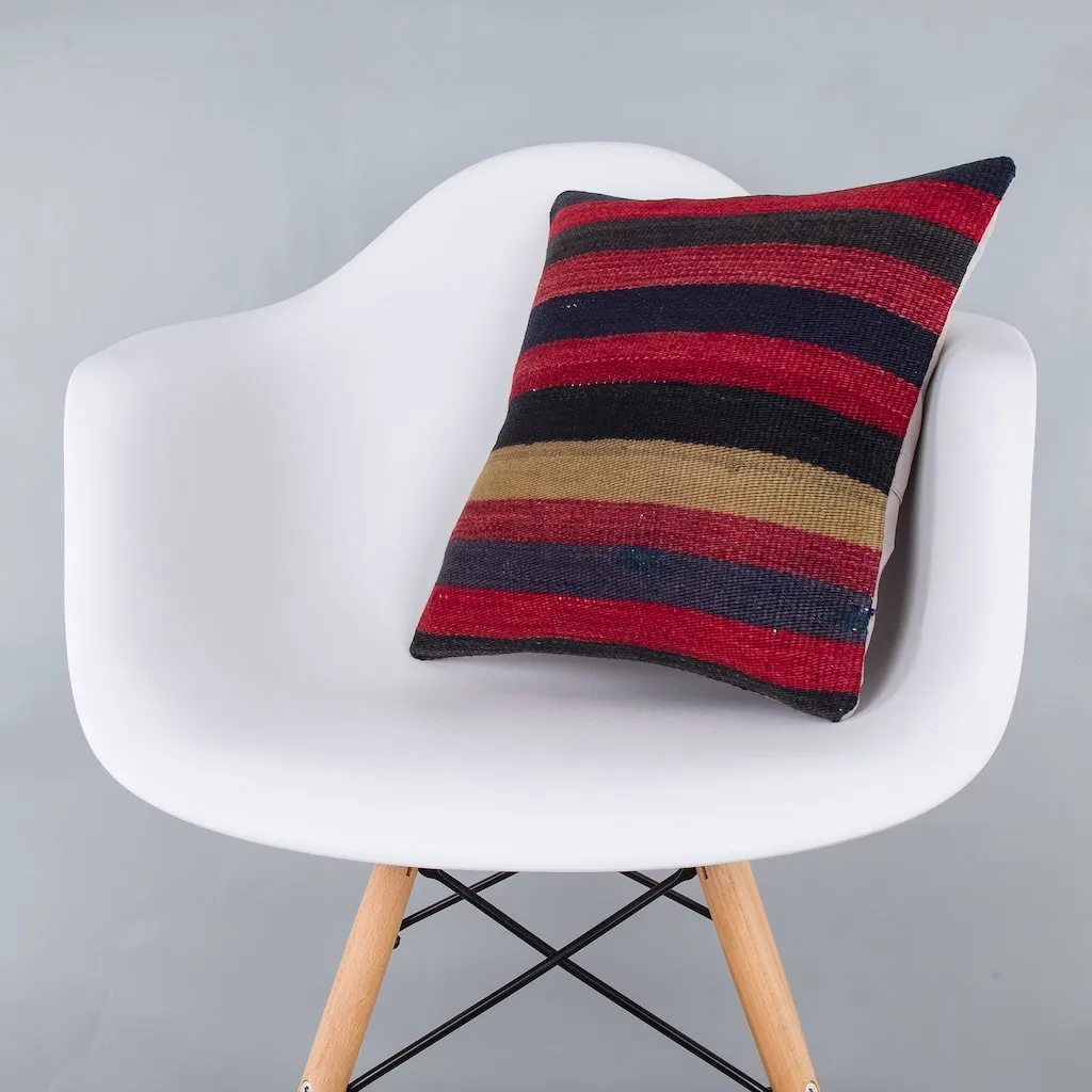 Striped Multiple Color Kilim Pillow Cover 16x16 7632