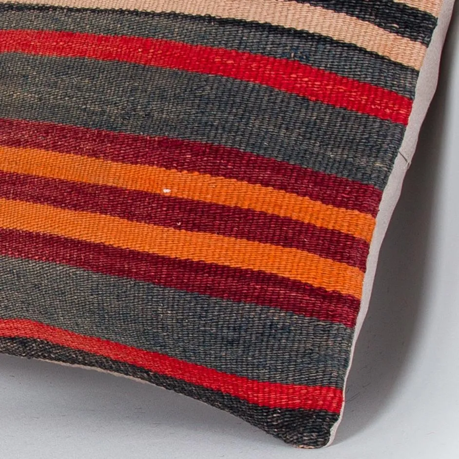 Striped Multiple Color Kilim Pillow Cover 16x16 7976