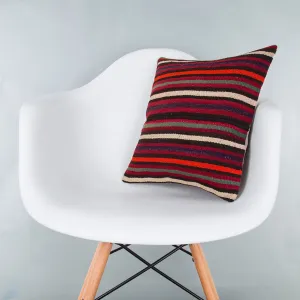 Striped Multiple Color Kilim Pillow Cover 16x16 8139
