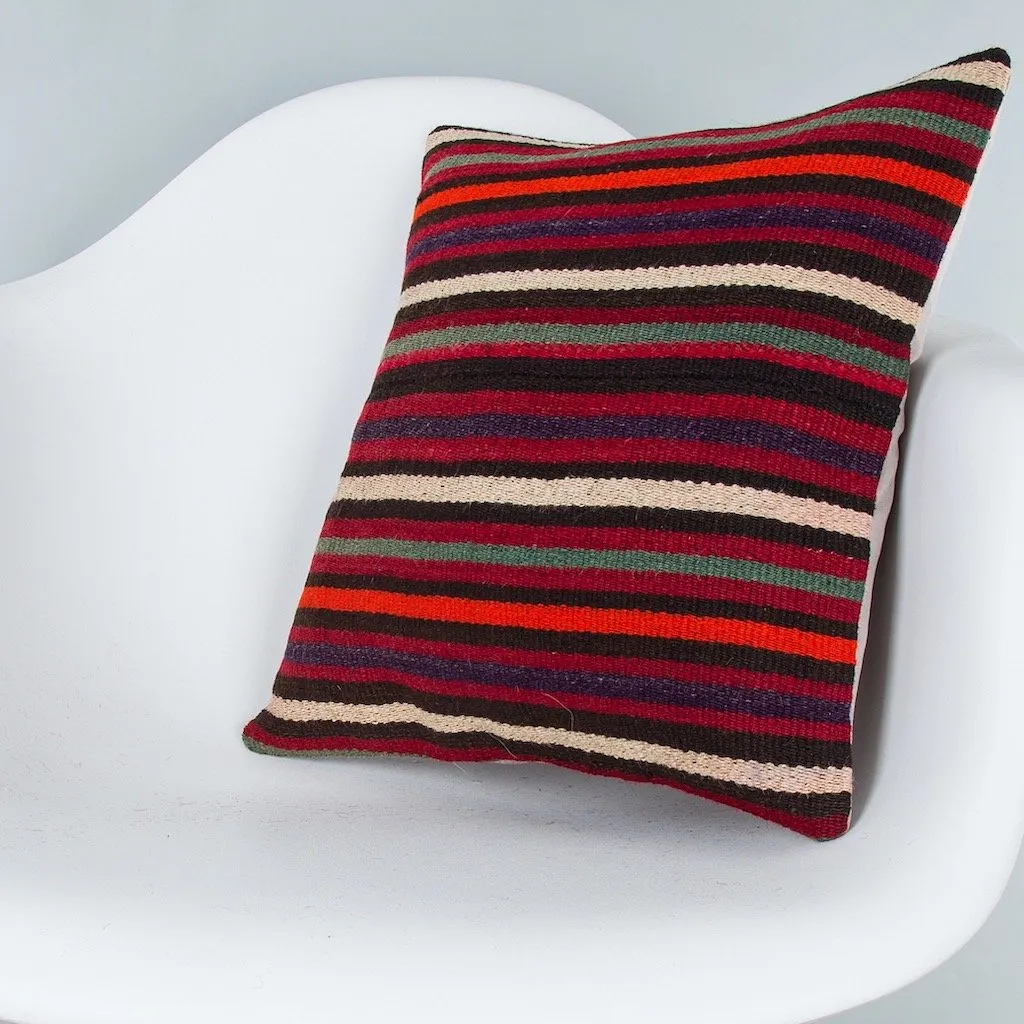 Striped Multiple Color Kilim Pillow Cover 16x16 8140