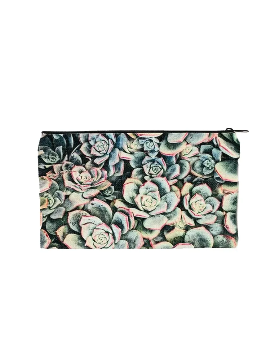 Succulent Cosmetic Pouch, College Student Gift, Mother's Day Gift,Christmas Gift