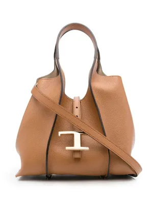T timeless micro leather tote bag