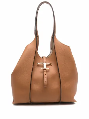 T timeless mini leather tote bag