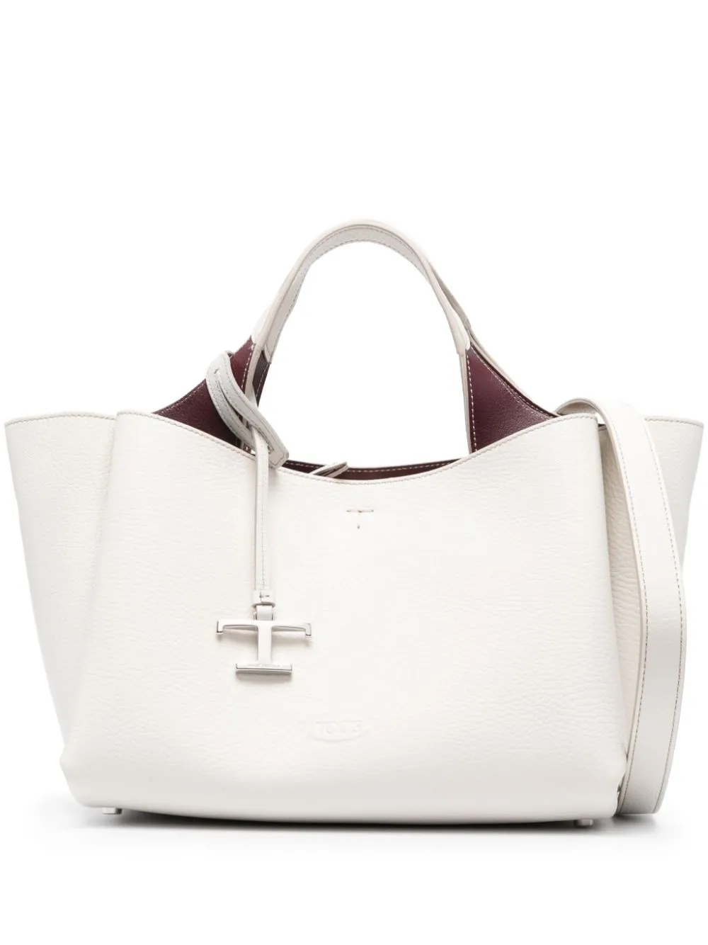 T timeless mini leather tote