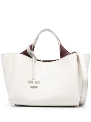 T timeless mini leather tote