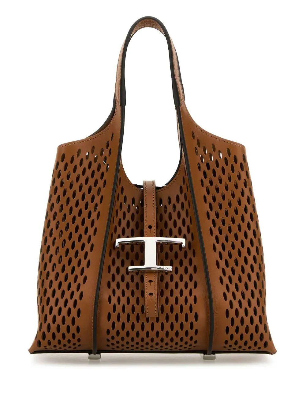T timeless perforated leather mini tote