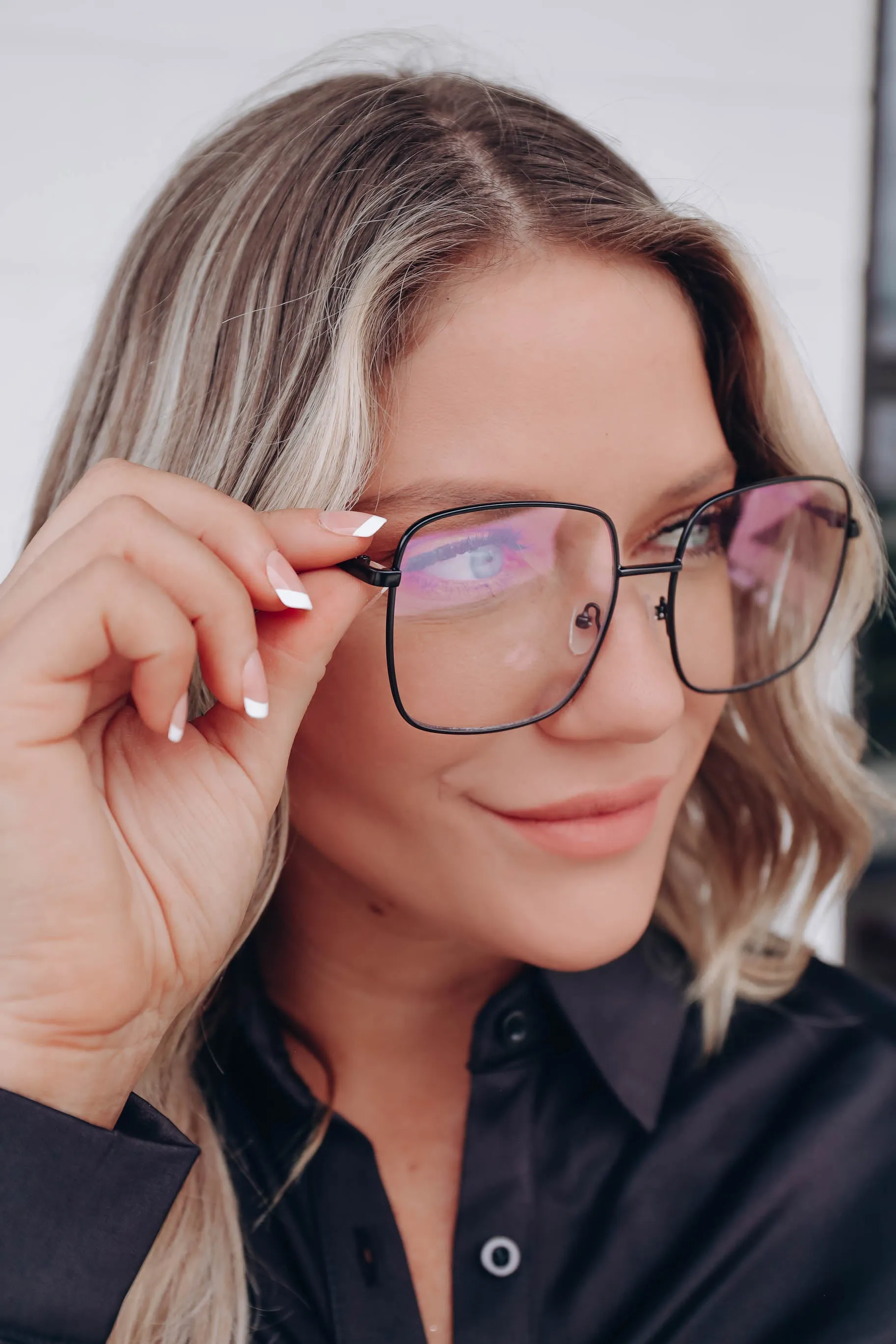 Taryn Metal Blue Light Glasses - Black