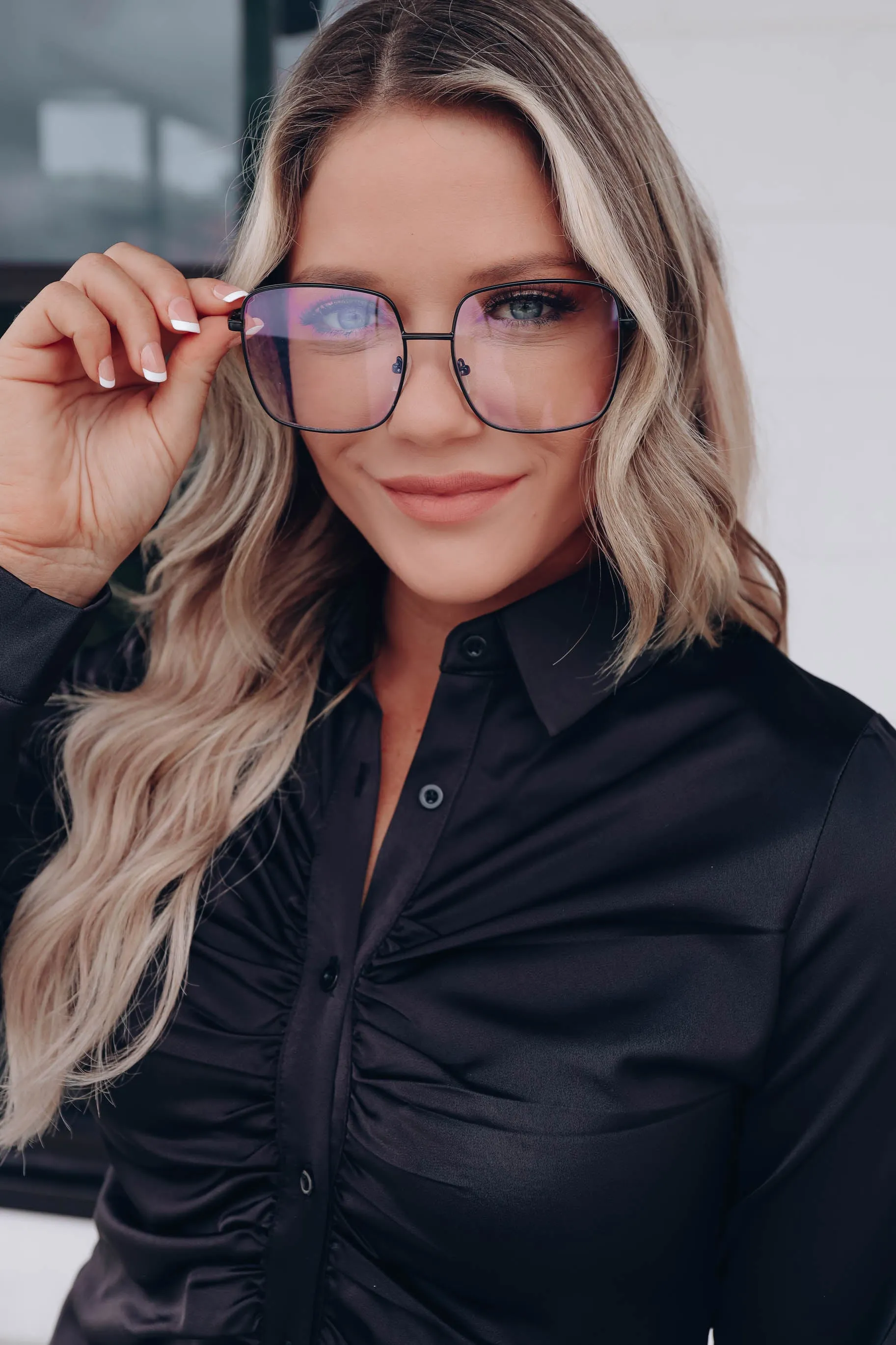 Taryn Metal Blue Light Glasses - Black