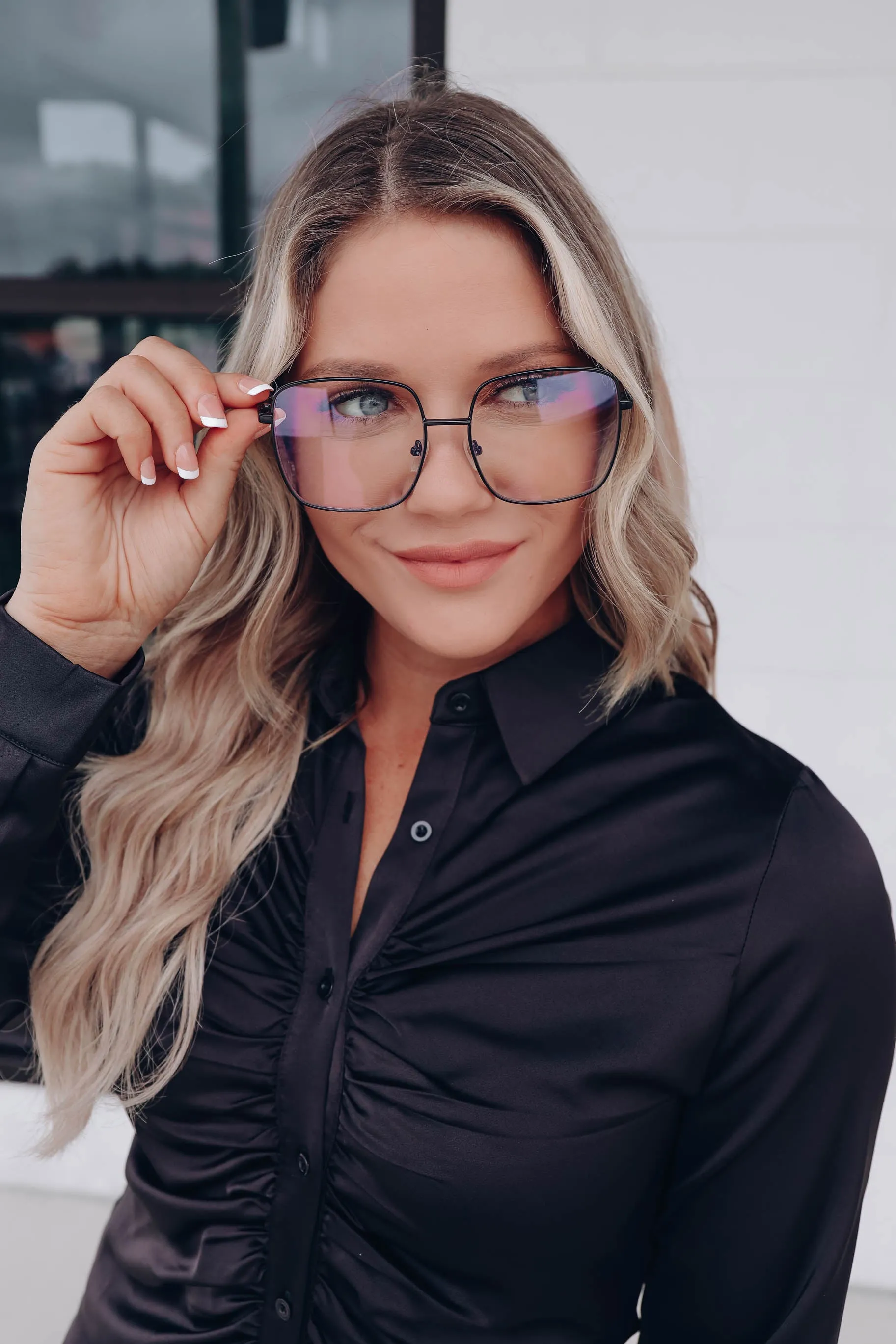 Taryn Metal Blue Light Glasses - Black