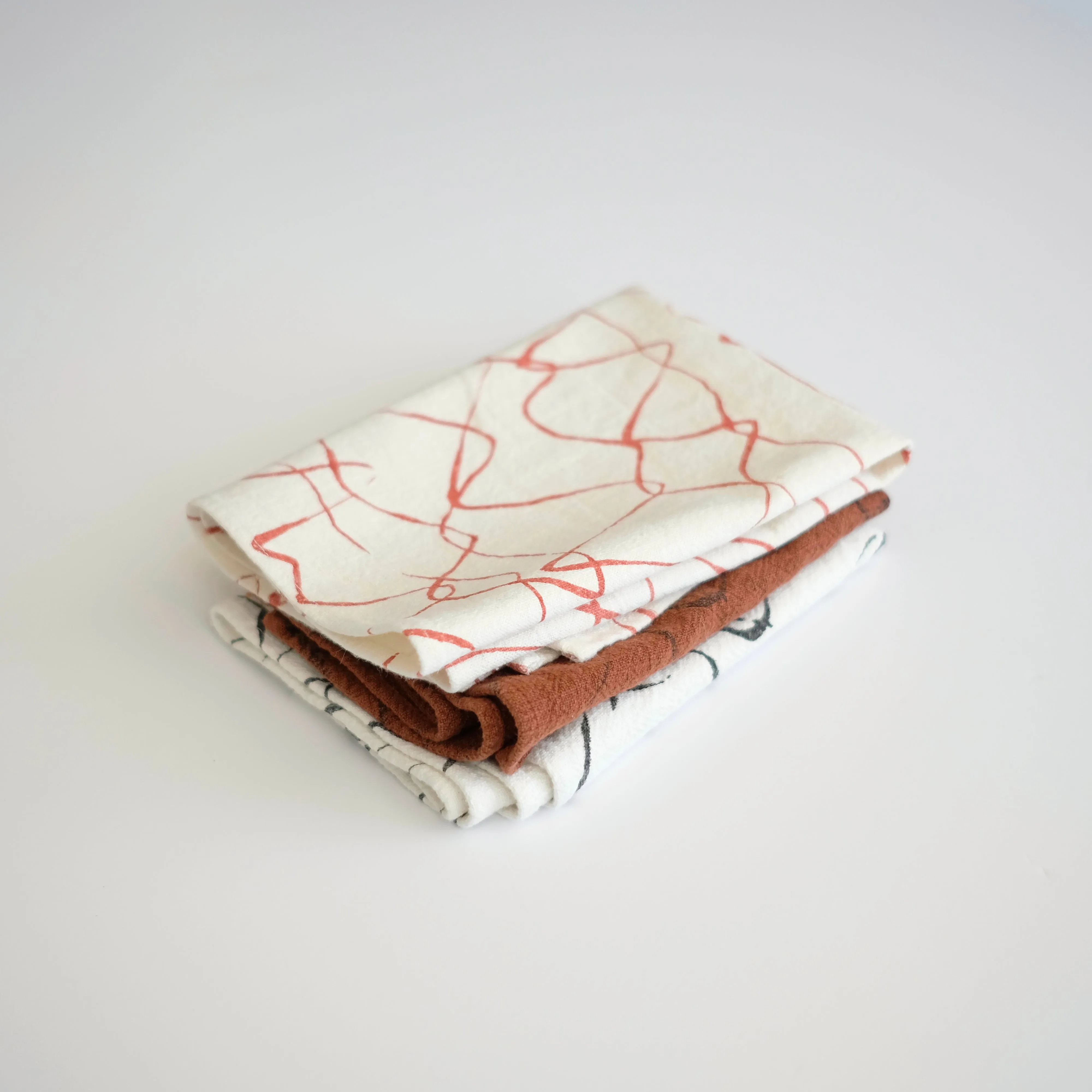 Tea Towel - Weave - terra cotta