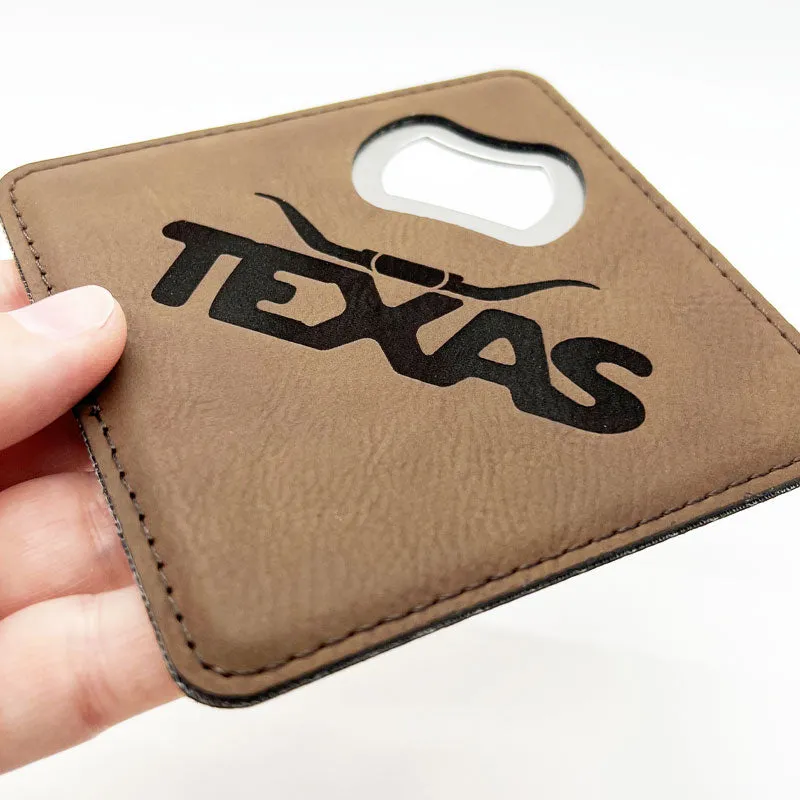 Texas Longhorn Bottle Opener/Coaster