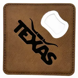 Texas Longhorn Bottle Opener/Coaster