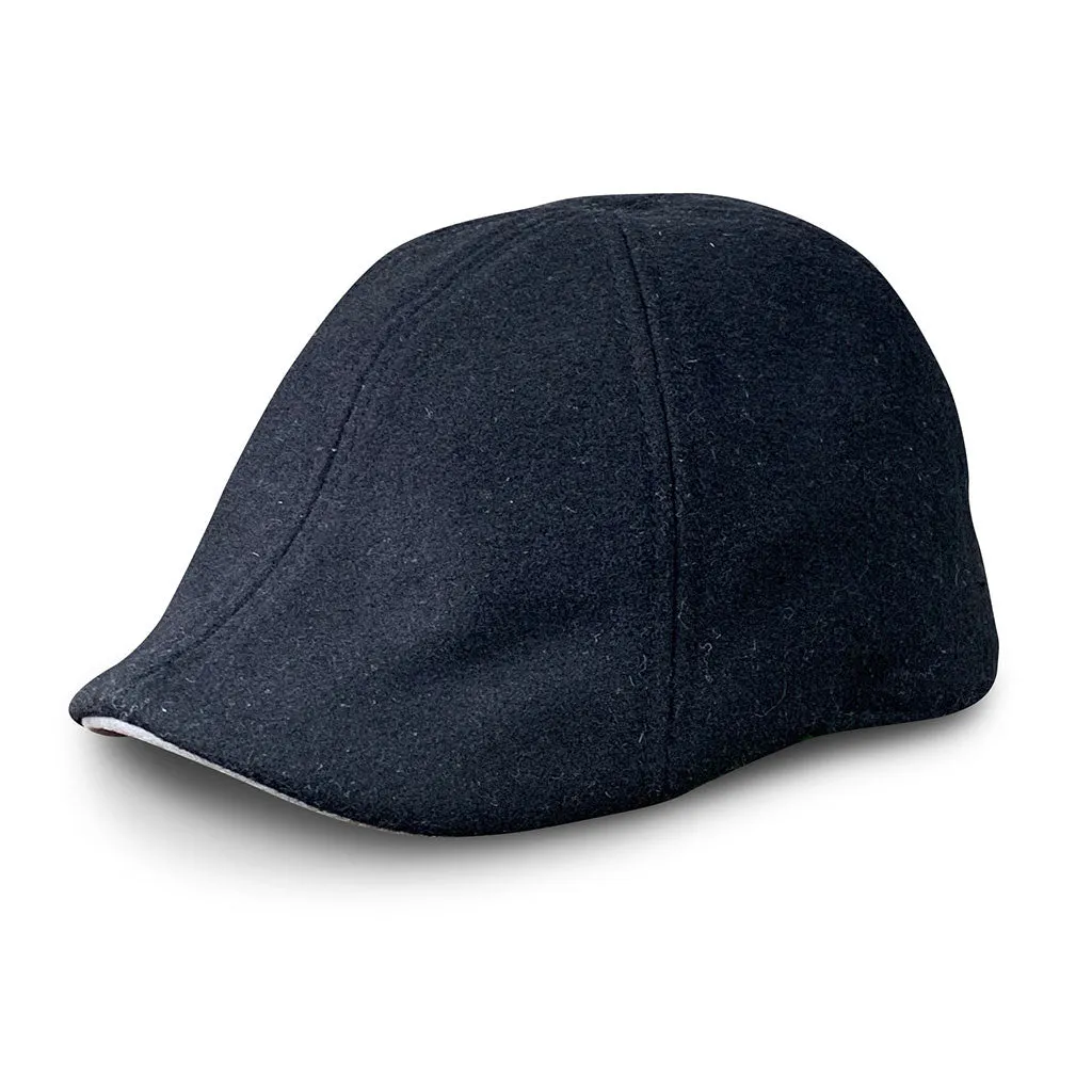 The Kenmore Boston Scally Cap - Coolidge Black & Grey Brim