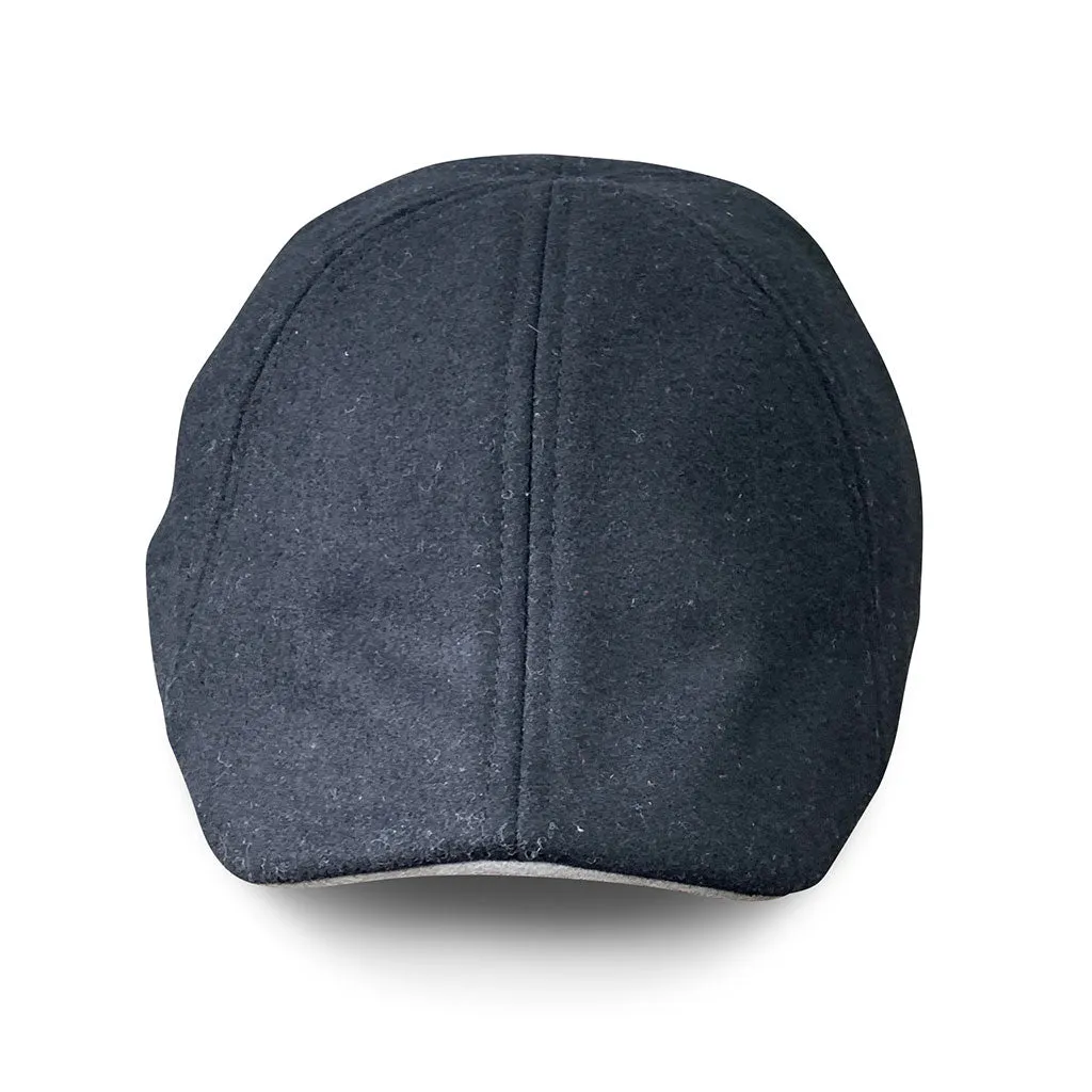 The Kenmore Boston Scally Cap - Coolidge Black & Grey Brim