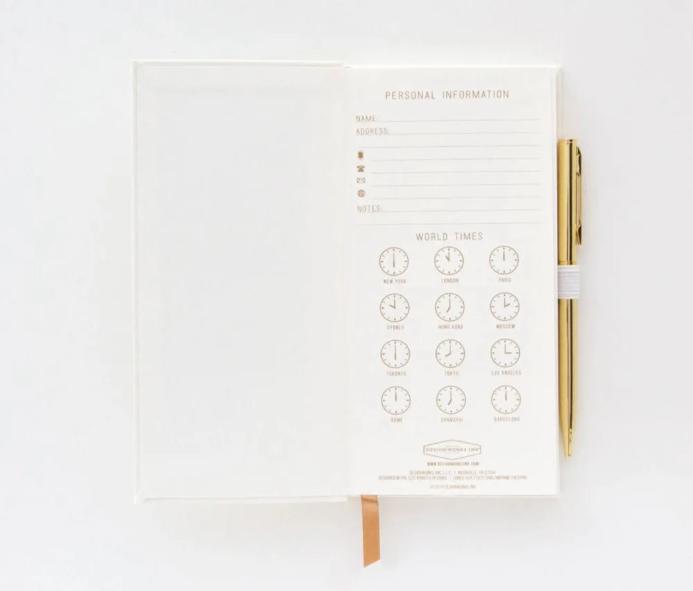THE LITTLE BOOK OF WHITE LIES SKINNY JOURNAL WITH PEN