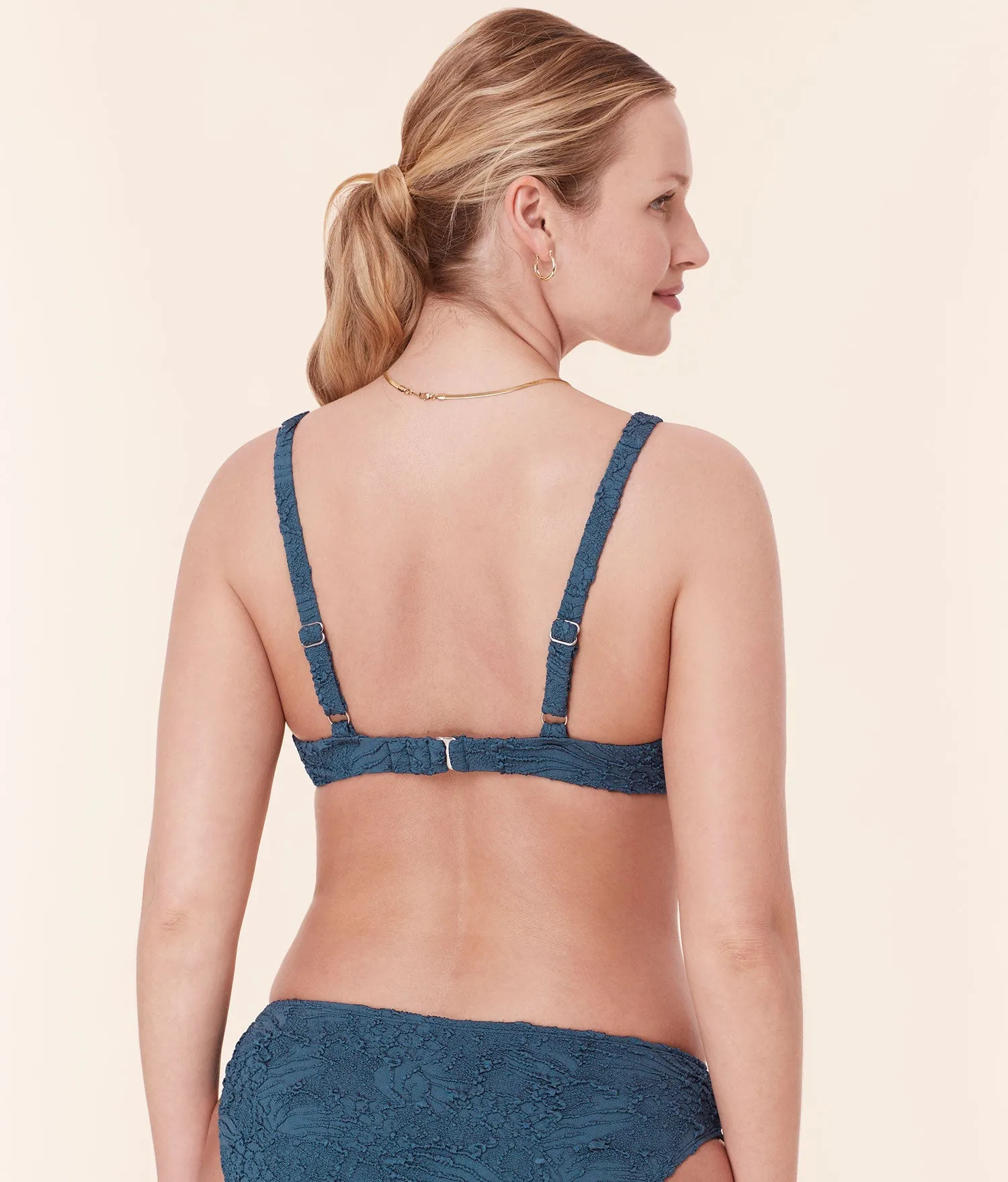 The Sicily Bikini Top - Popcorn Floral - Stargazer