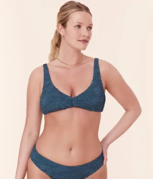The Sicily Bikini Top - Popcorn Floral - Stargazer