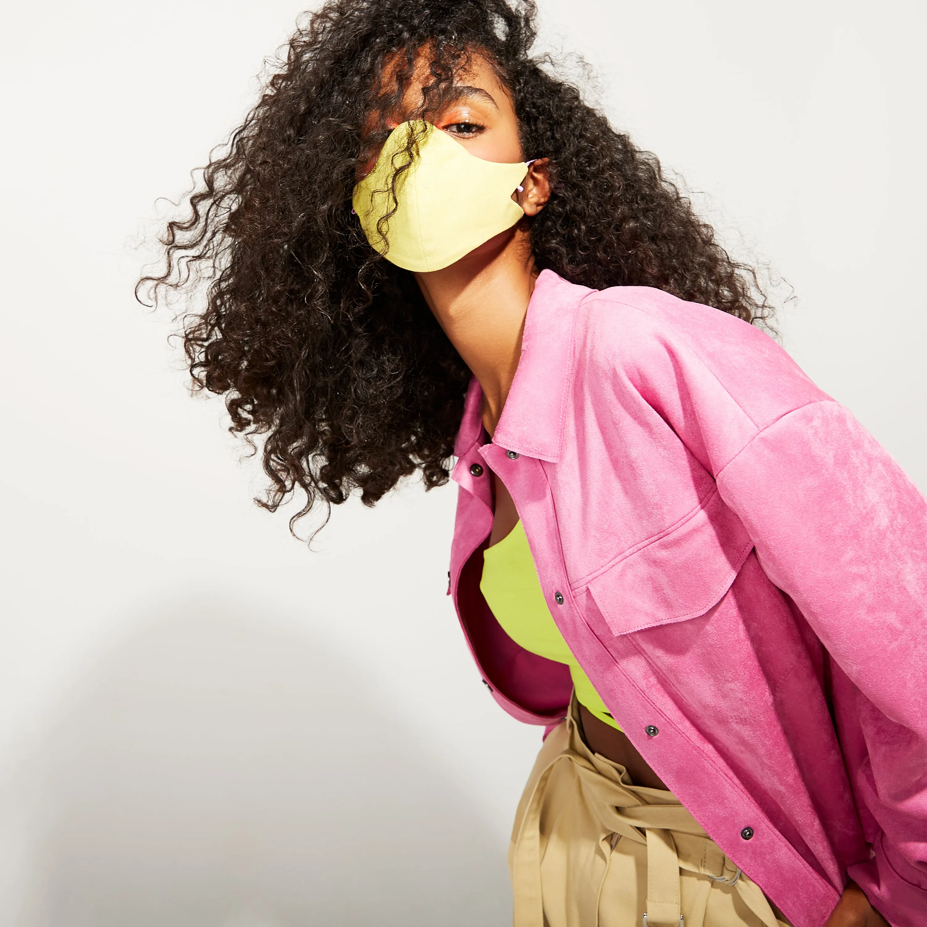 The Tina Cotton Twill in Lemon (Mask Only)