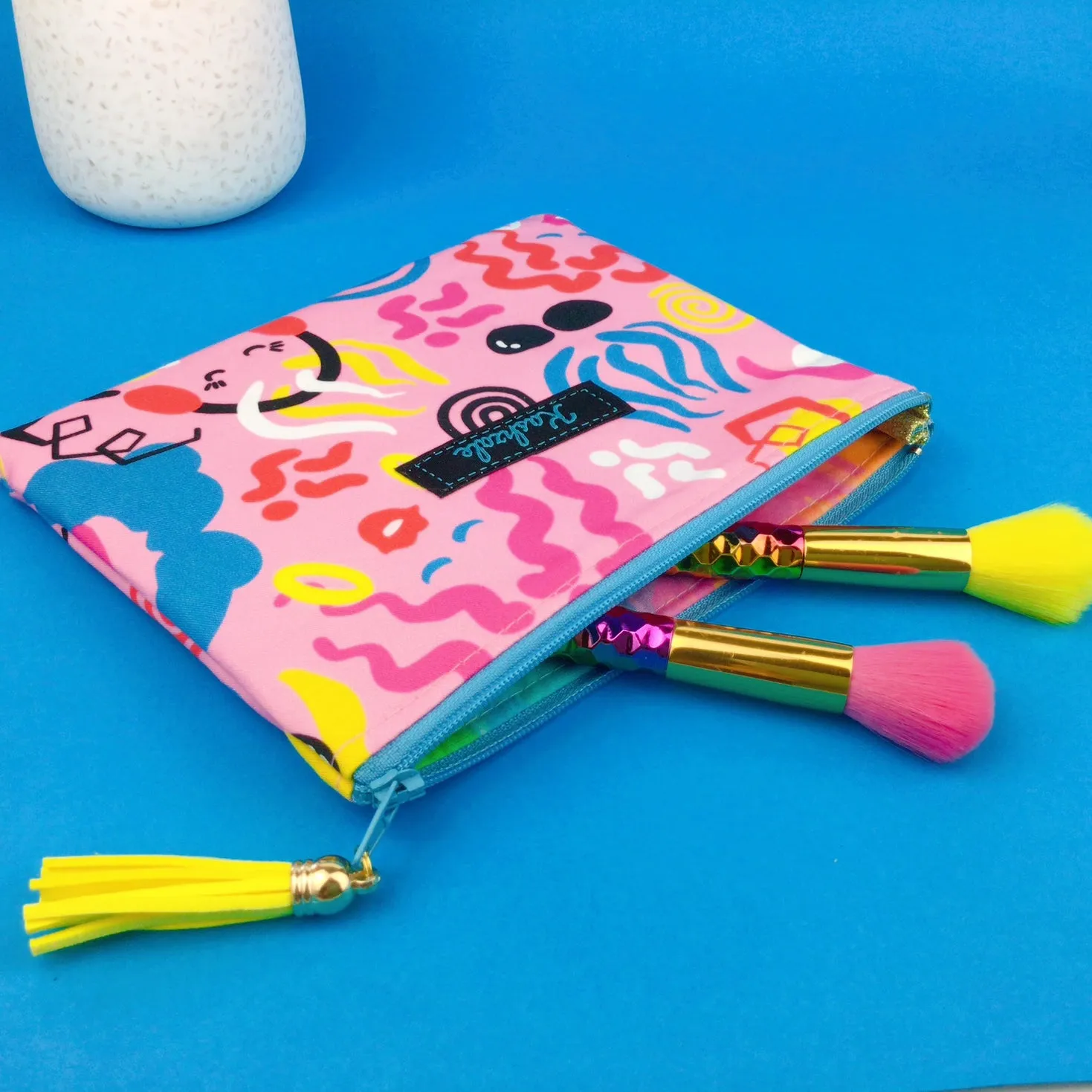 Through the Ages Clutch, Small makeup bag. Kasey Rainbow Design.