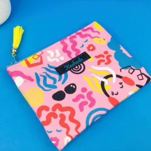 Through the Ages Clutch, Small makeup bag. Kasey Rainbow Design.