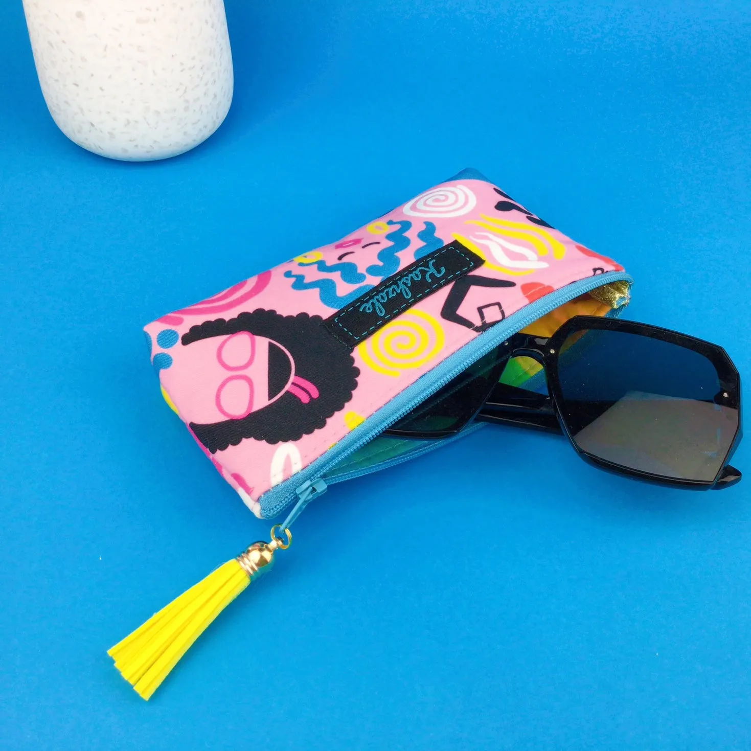 Through the Ages Sunglasses bag, glasses case. Kasey Rainbow Design